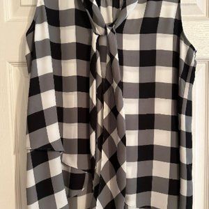 Plaid dress shirt with tie